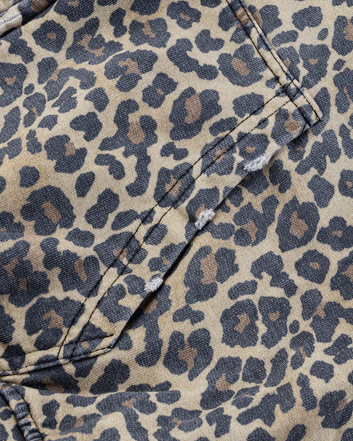 Leopard Print Zip-Up Hoodie