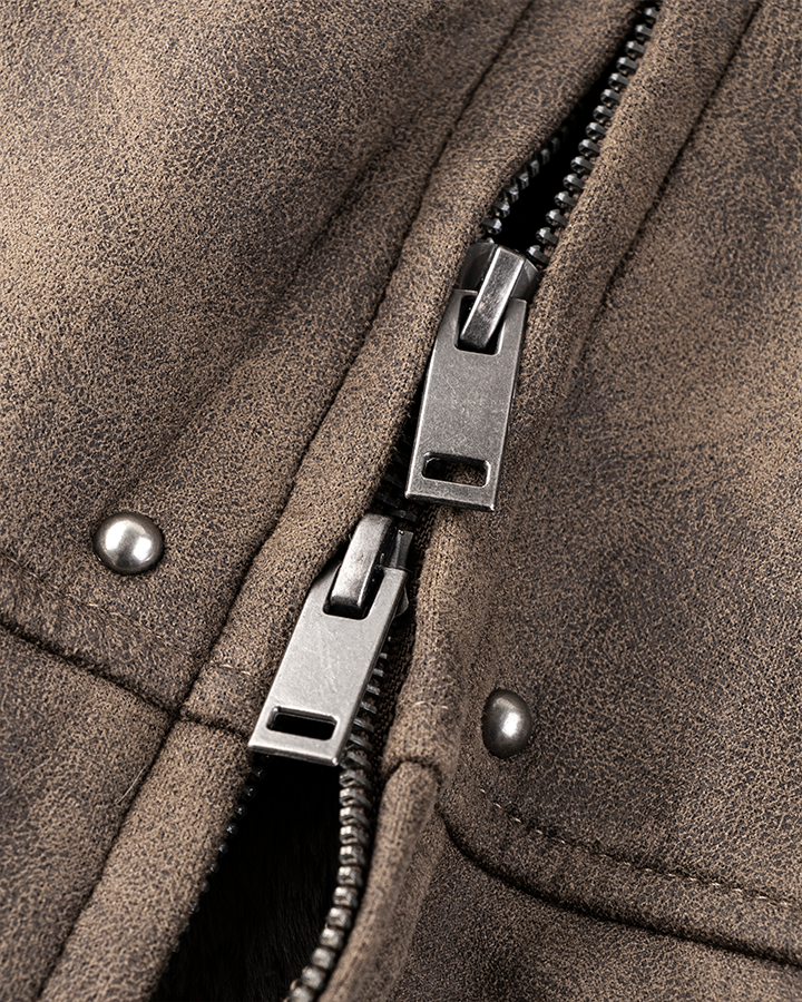 Faux Fur-Lined Hooded Jacket