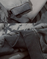 Autumn Winter Gradient Skeleton Print Hoodie
