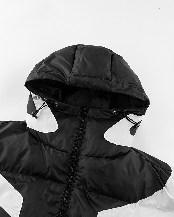 Black and White Puffer Jacket