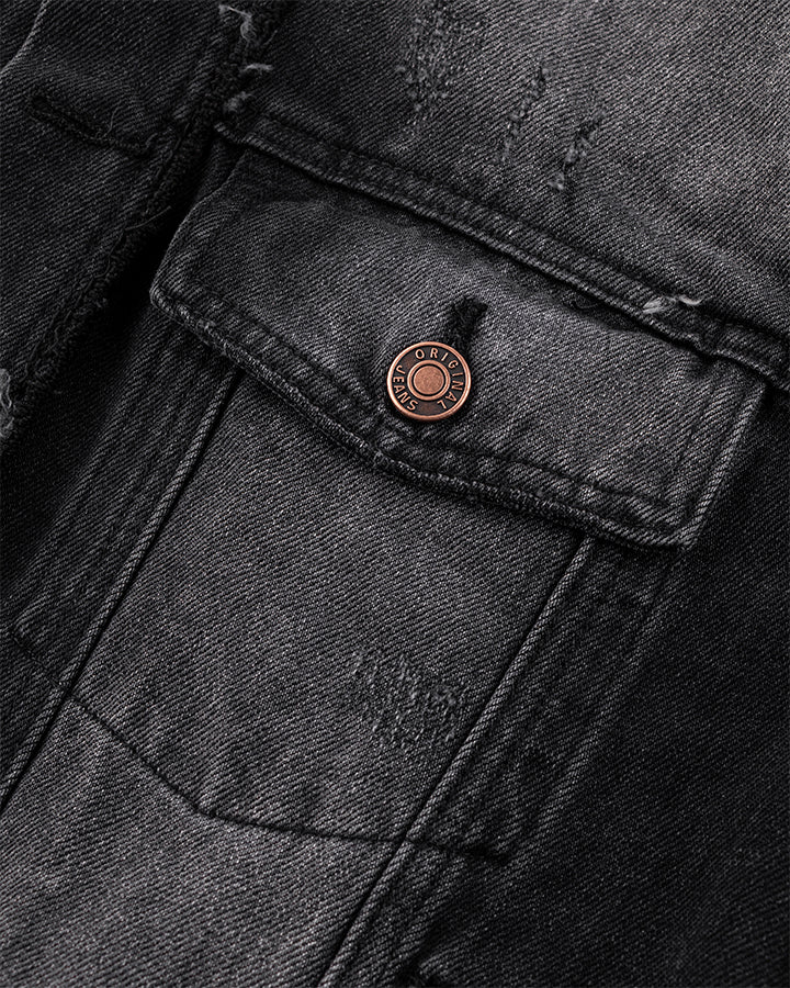 Autumn Winter New Design Distressed Denim Jacket
