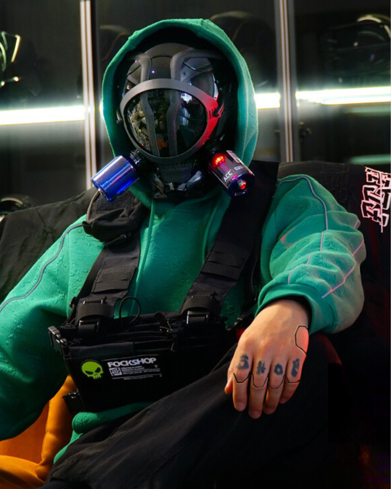 Biowalker Glowing Cyberpunk Helmet Mask