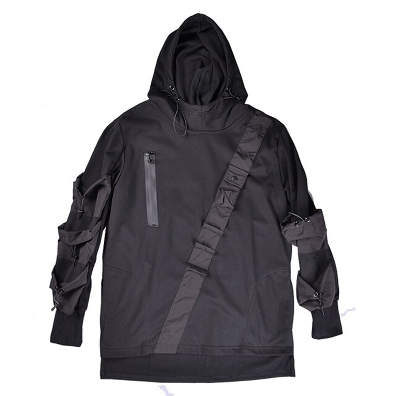 Black Techwear Hoodie