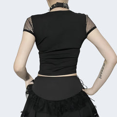 Black Tie Up Crop Top