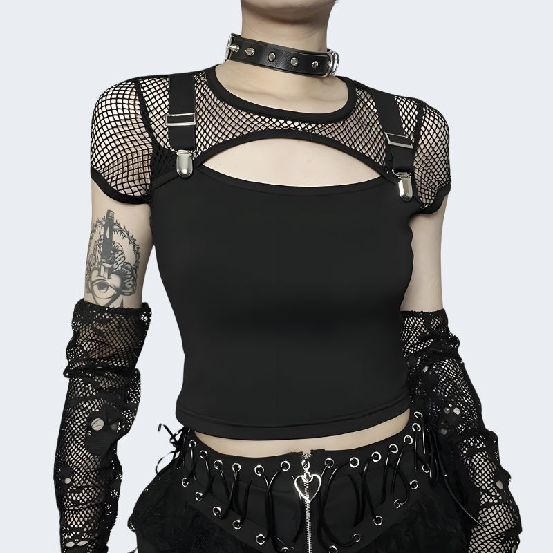 Black Tie Up Crop Top