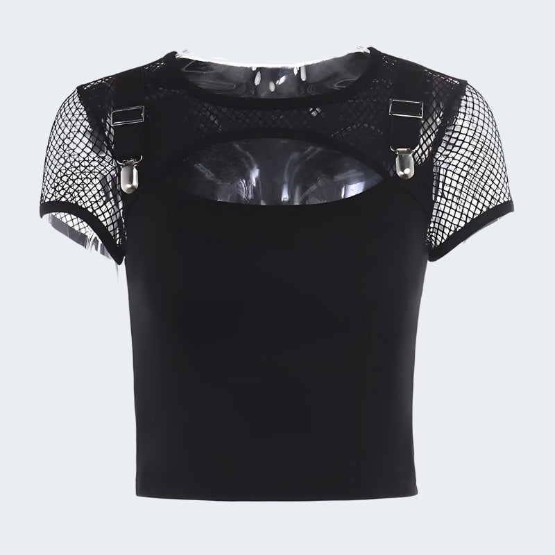 Black Tie Up Crop Top