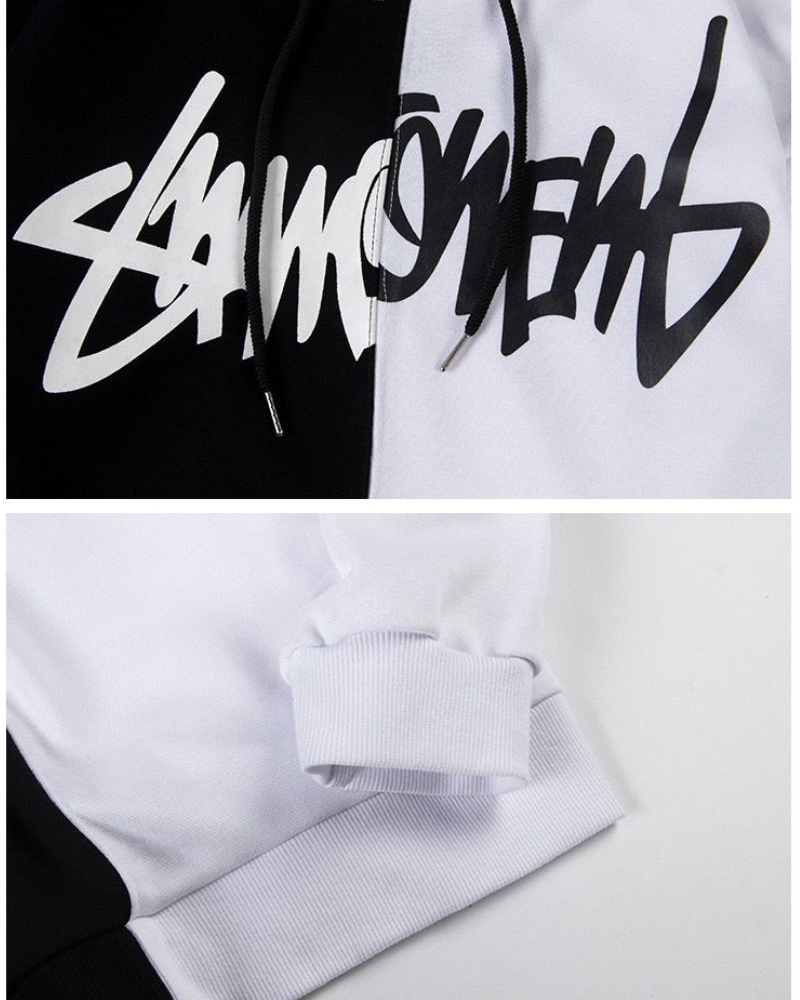 Claw Marks Black and White Hoodie