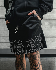 Color-Blocking Mesh Mens Sweat Shorts