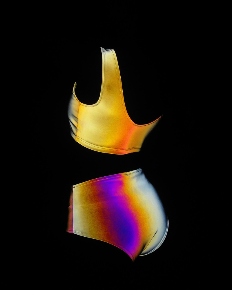 Shiny Rave Colorful Reflective Rave Party Shiny Bikini Set – Rabock