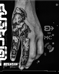 Hand Cyberpunk Tattoo