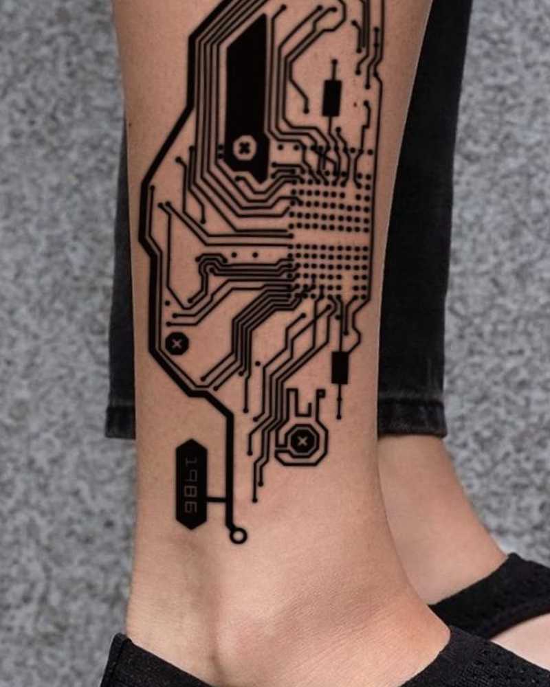 AI Sleeve Cyberpunk Tattoo