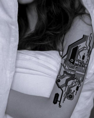 AI Sleeve Cyberpunk Tattoo