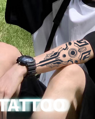 Cyberpunk Arm Circuit Tattoo