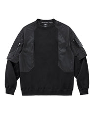 Cyberpunk Fake Two Piece Crewneck Sweatshirt
