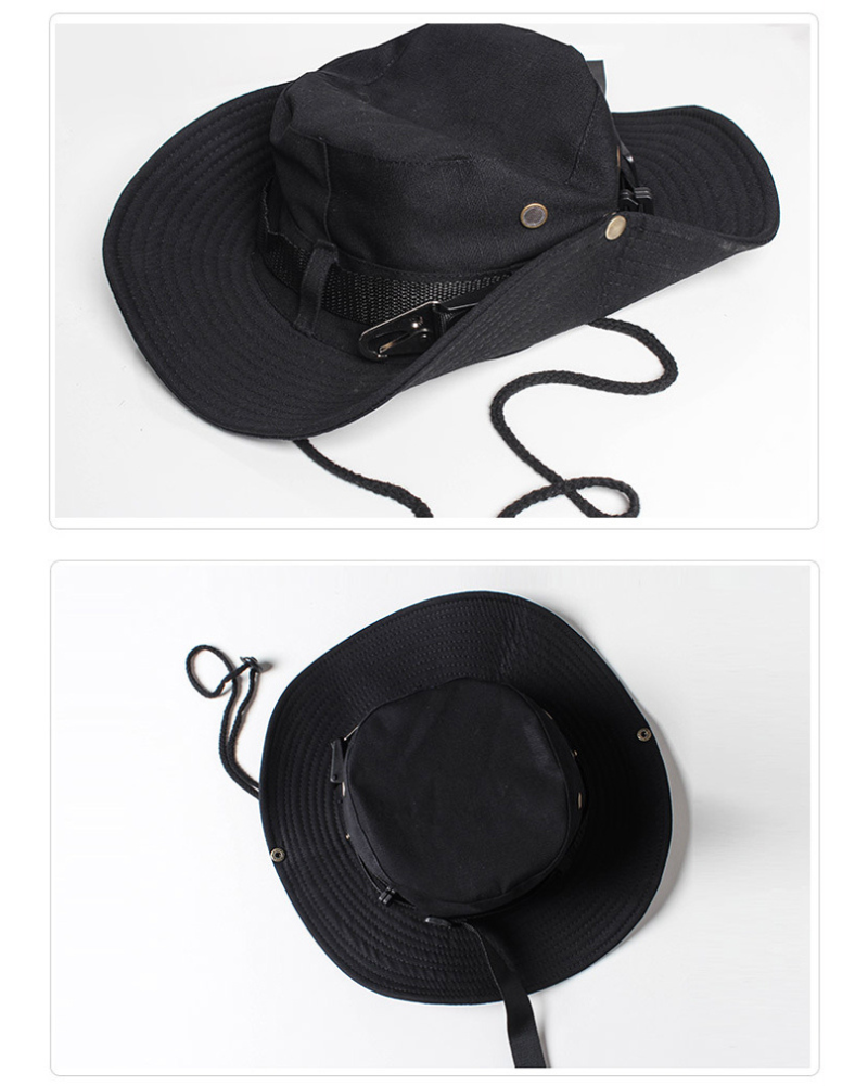 Hat With Drawstring Cyberpunk Functional Drawstring Bucket Hat – Rabock