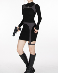 Cyberpunk Futuristic Functional Long-sleeved Dress