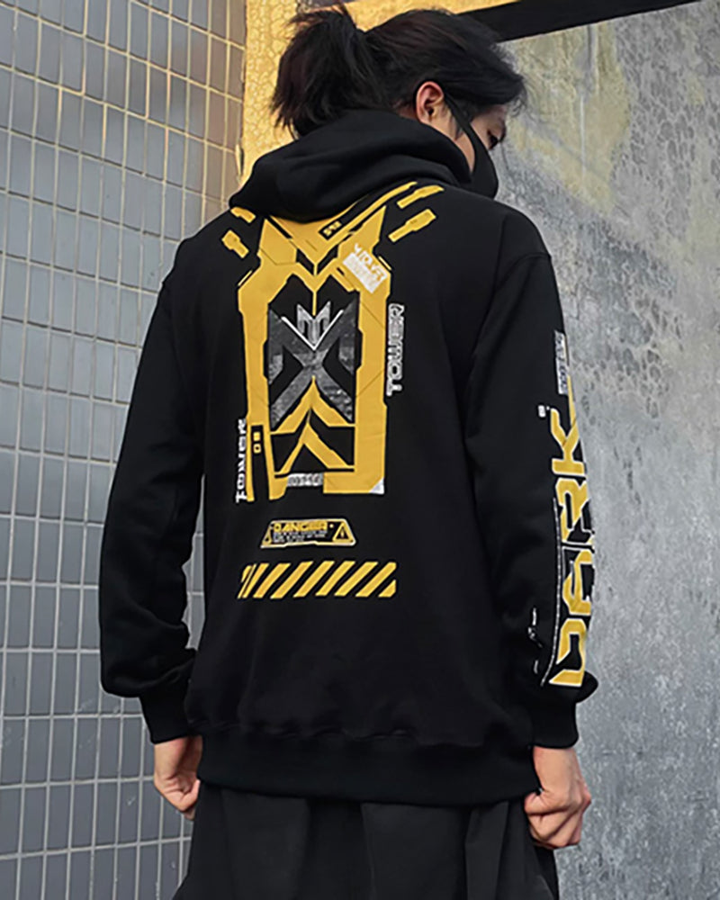 Cyberpunk Futuristic Sci-fi Functional Hoodie