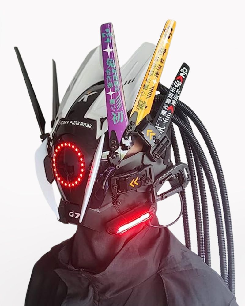 Cyberpunk LED Multi-Color Change Helmet Mask
