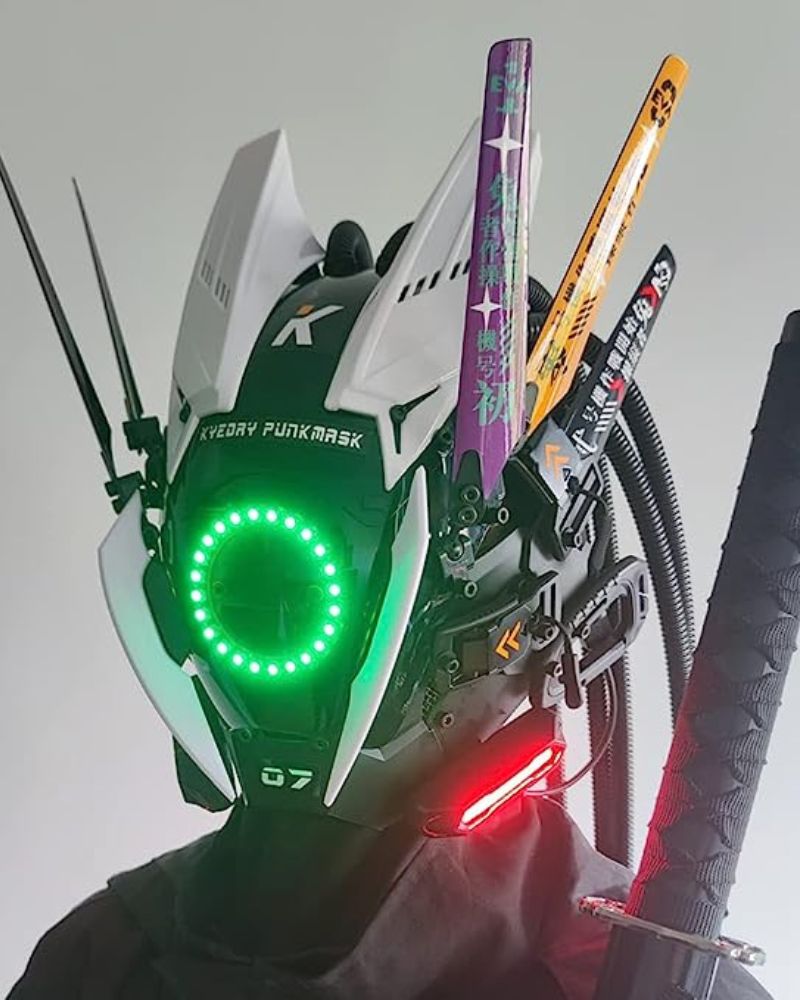 Cyberpunk LED Multi-Color Change Helmet Mask