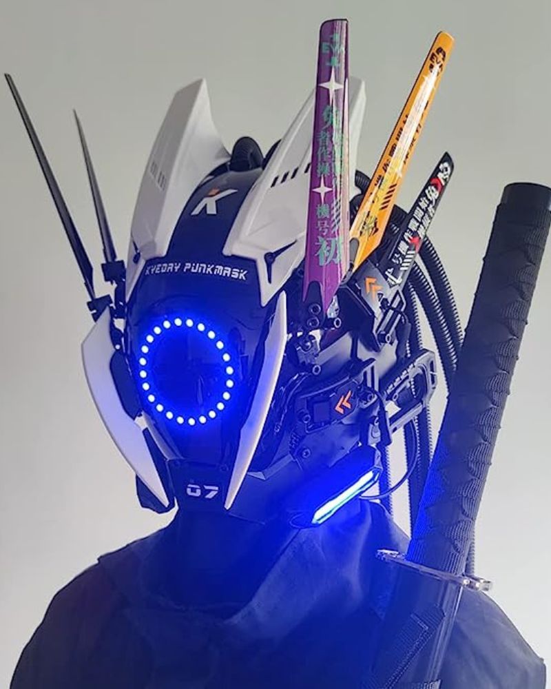 Cyberpunk LED Multi-Color Change Helmet Mask