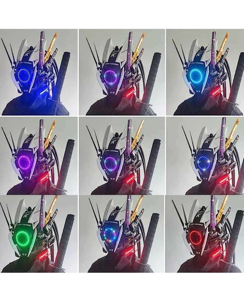 Cyberpunk LED Multi-Color Change Helmet Mask