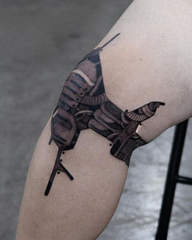 Mech Leg Cyberpunk Tattoo