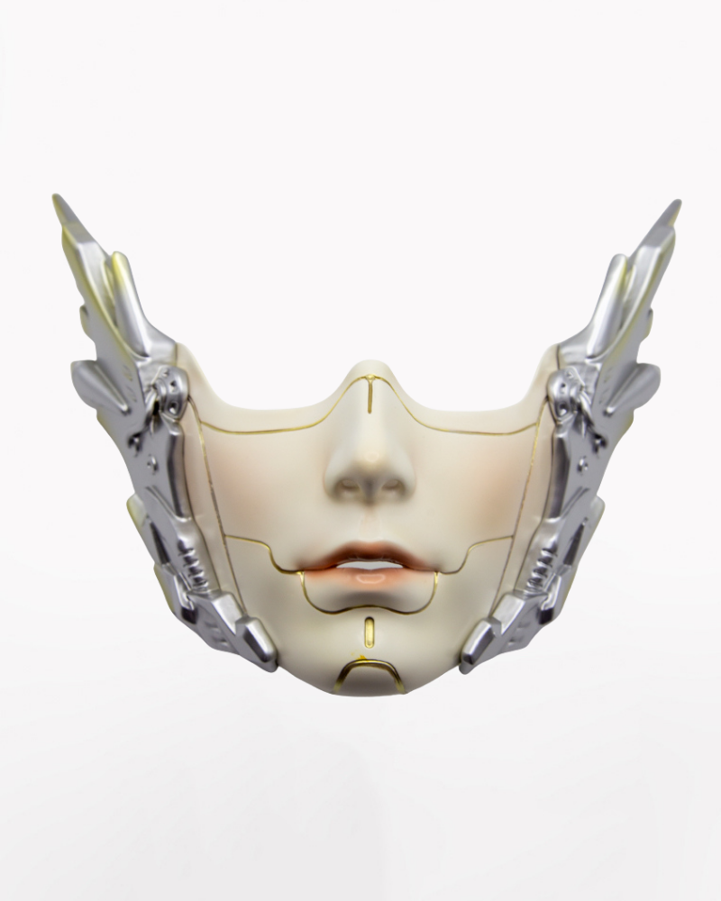 Cyberpunk Mecha Ascension Half-Face Cosplay Mask