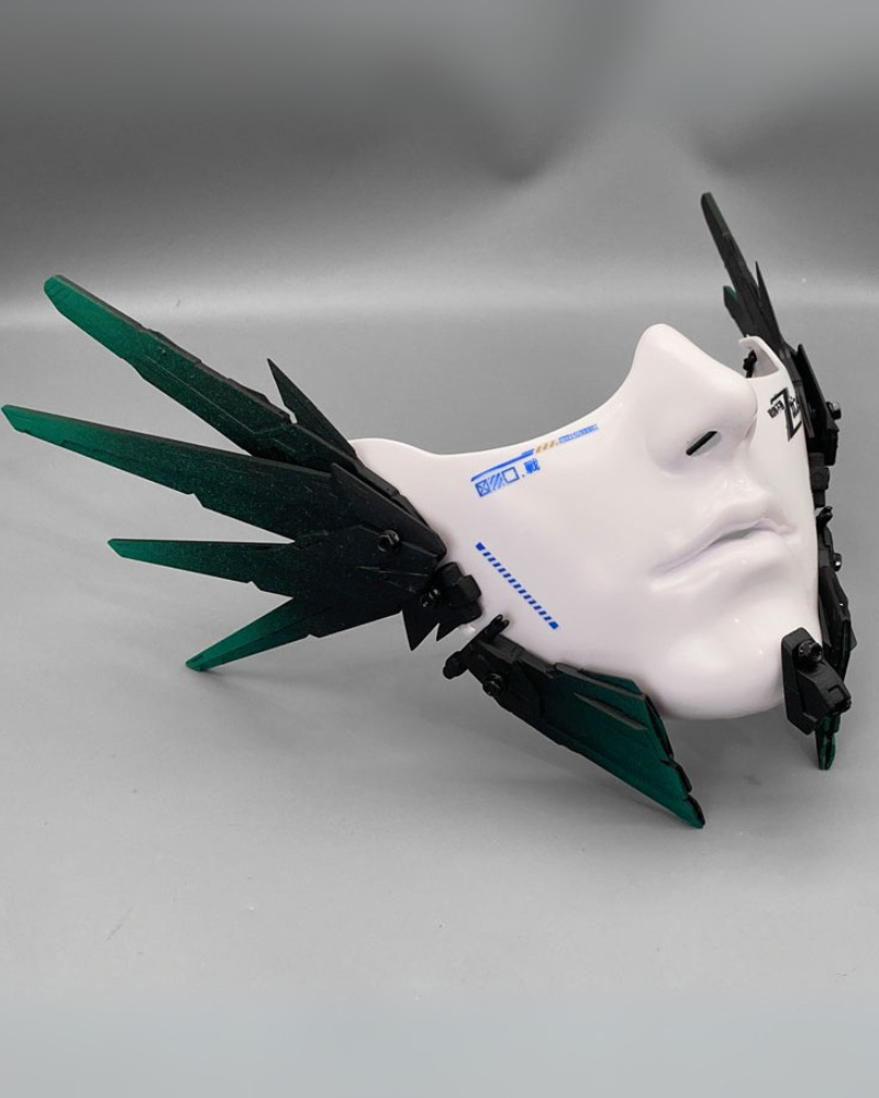 Cyberpunk Mecha Half-Face Mask