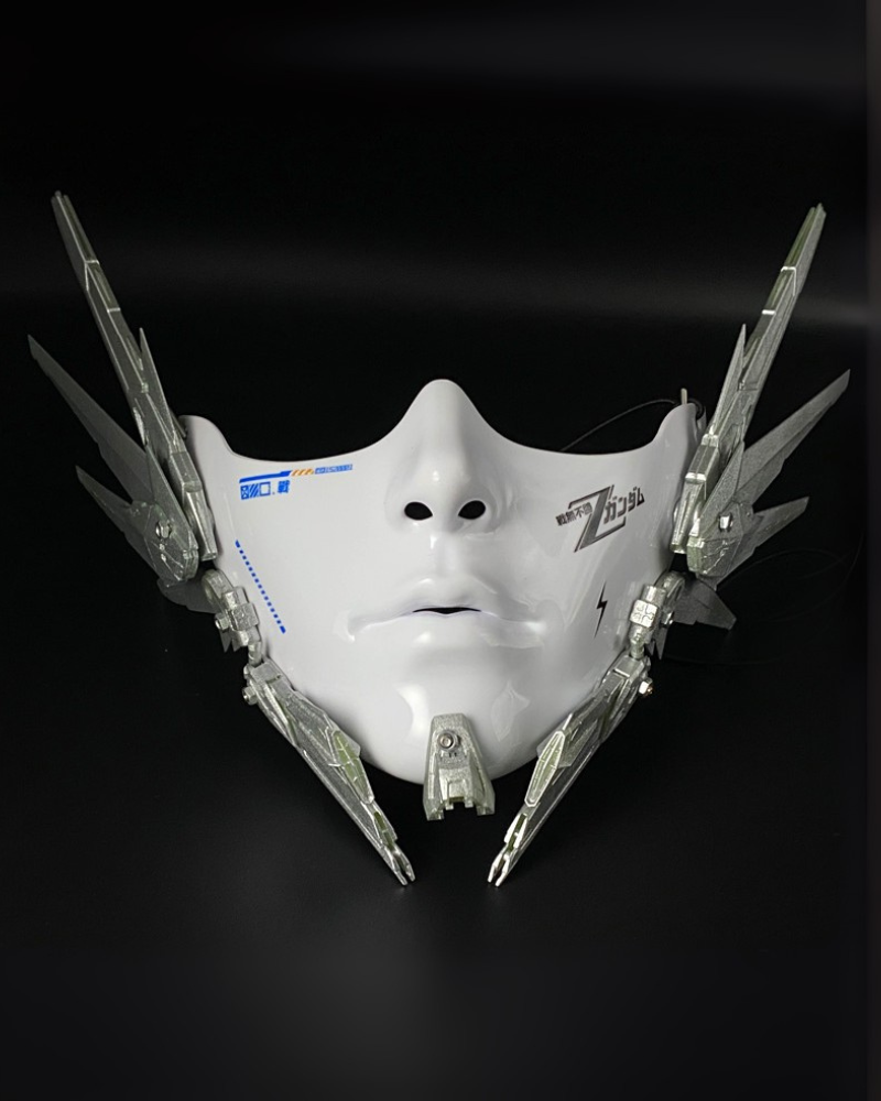 Cyberpunk Mecha Half-Face Mask