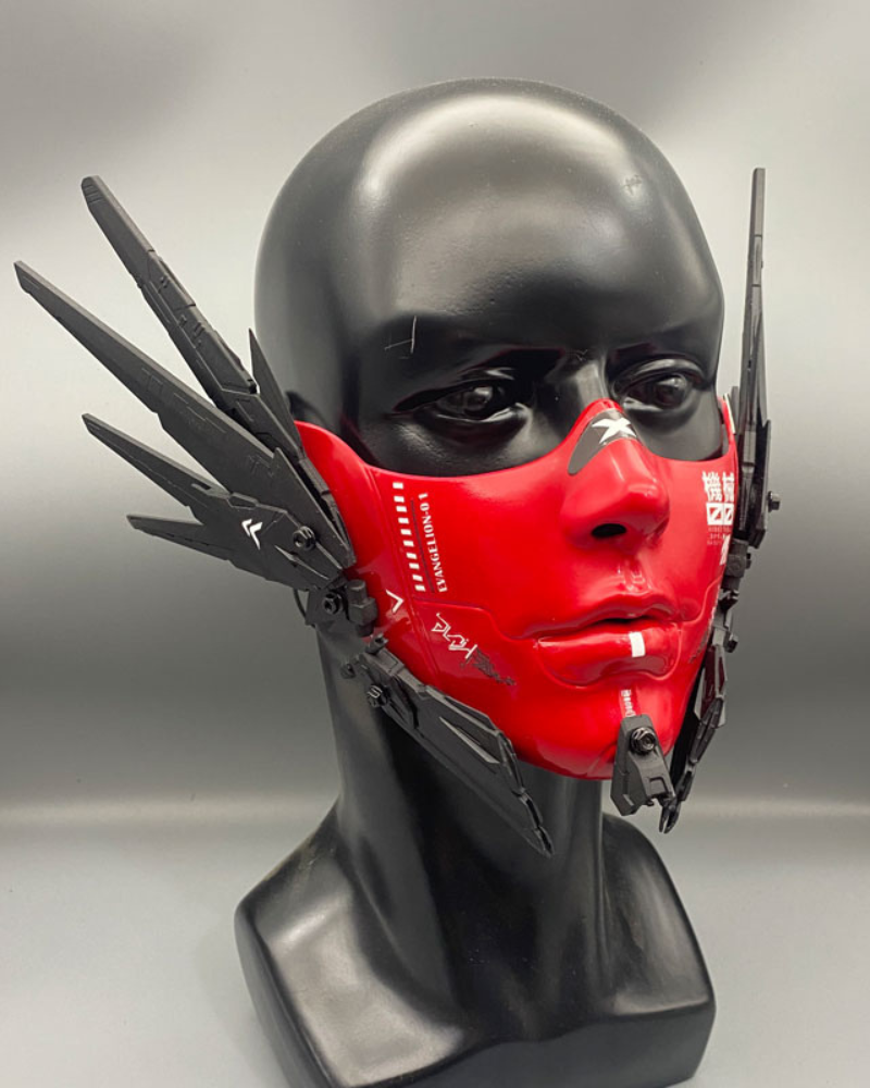 Cyberpunk Mecha Half-Face Mask