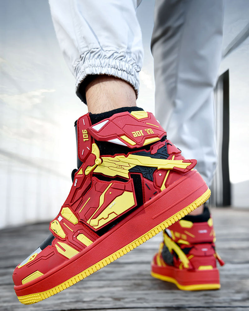 Cyberpunk Mecha Wings Sneakers|Blue Purple Red