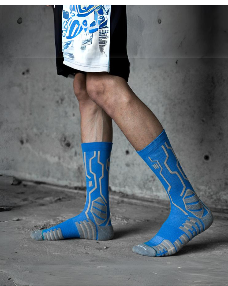 Cyberpunk Circuit Mid-calf Socks