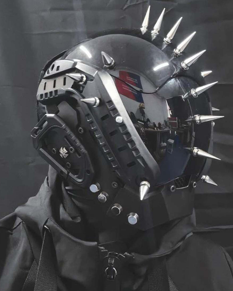 Cyberpunk Party Rivet Helmet Mask