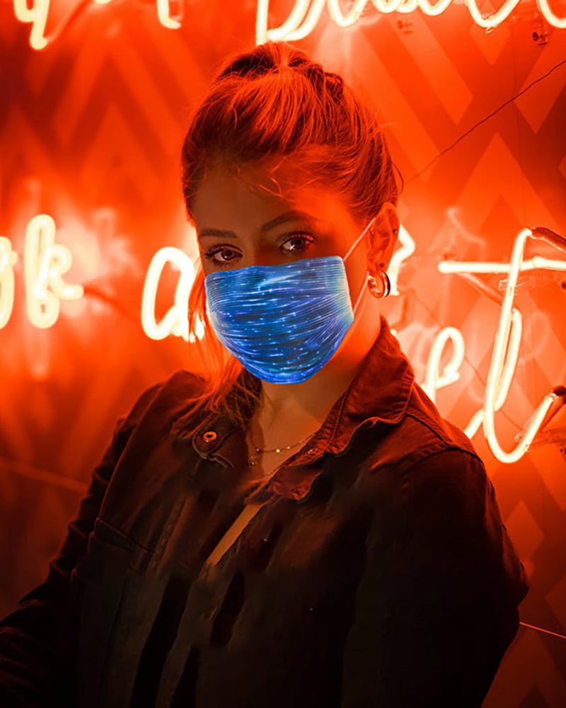 Cyberpunk Rave Rainbow Luminous Mask