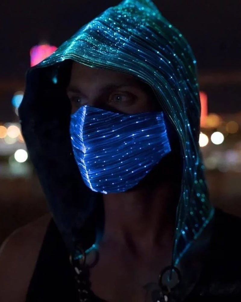 Cyberpunk Rave Rainbow Luminous Mask