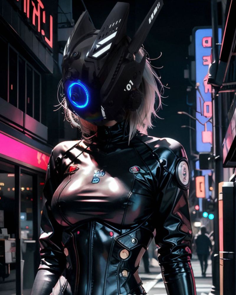 Cyberpunk Sci-Fi Future Helmet