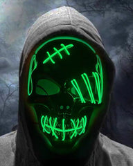 Cyberpunk LED Skull Ghost Face Mask