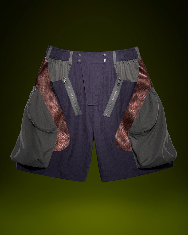 Cyberpunk Street-Style Star Arc Cocoon Pocket Shorts - Men