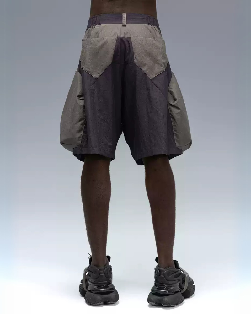 Cyberpunk Street-Style Star Arc Cocoon Pocket Shorts - Men
