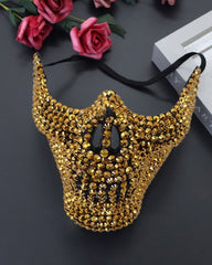 Cyberpunk Studded Diamond Horror Skull Mask