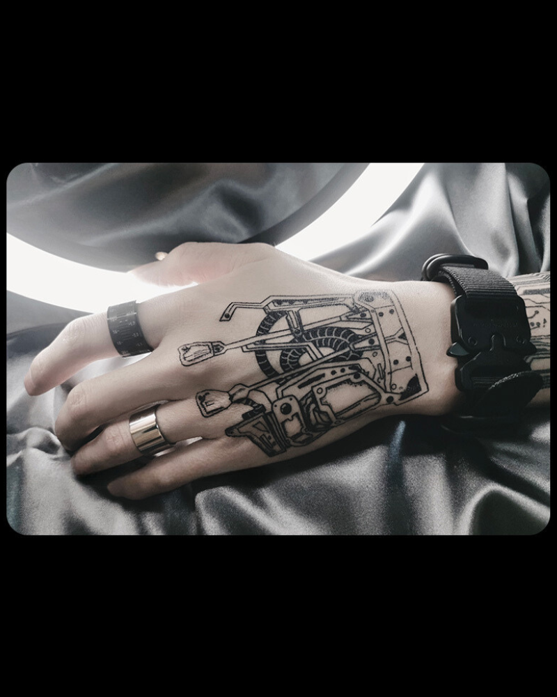 Cyberpunk Waterproof Hand Tattoo