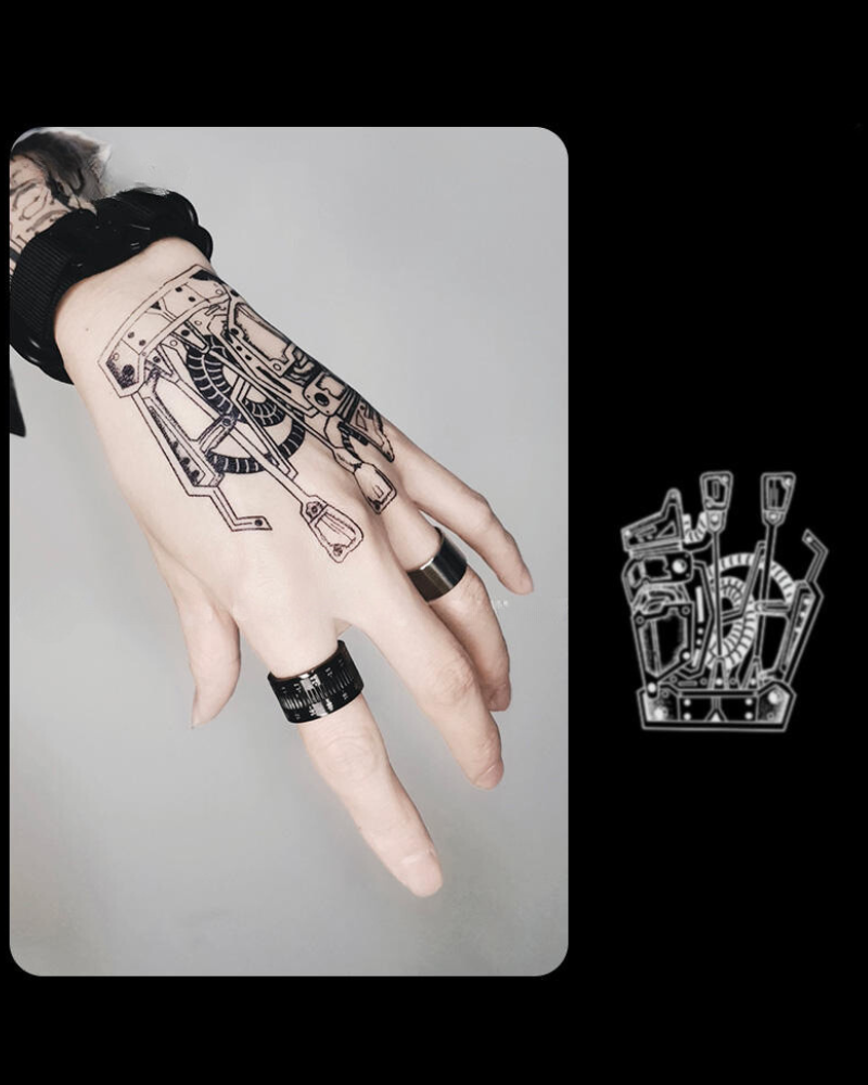 Cyberpunk Waterproof Hand Tattoo