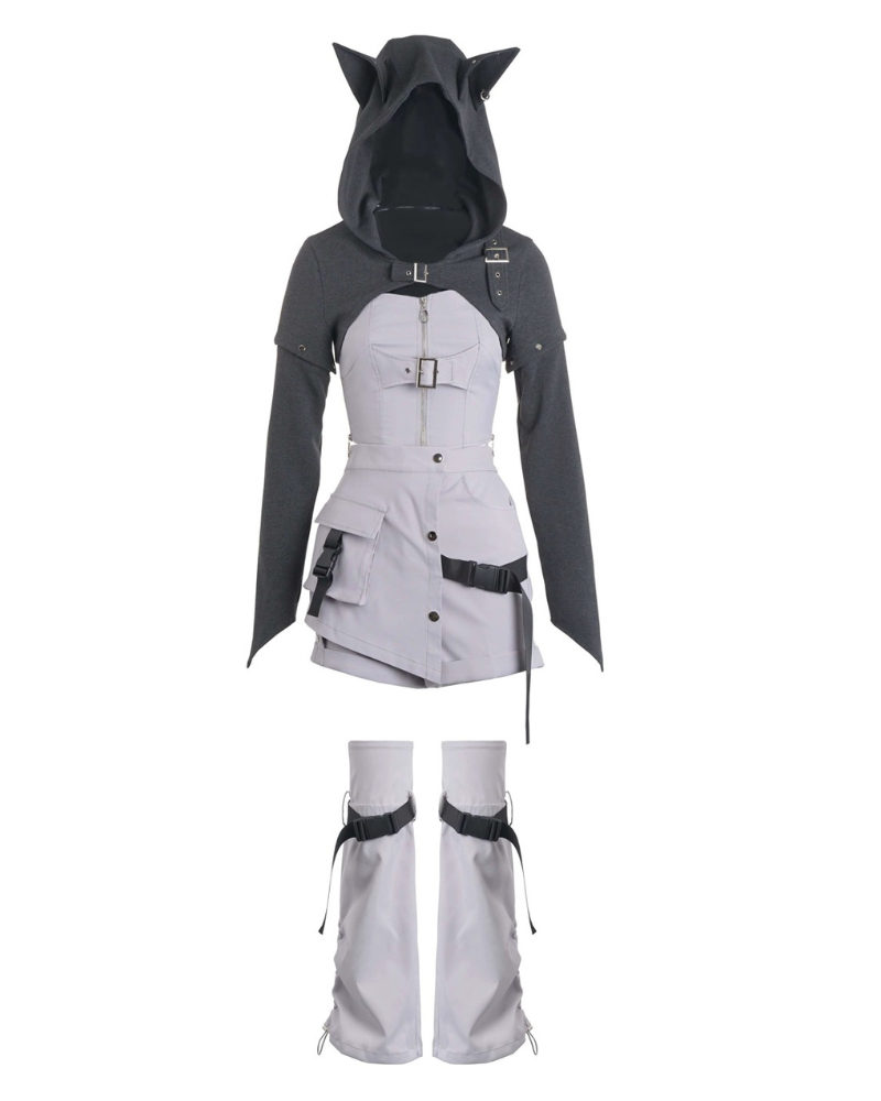Sirius Future Warrior Cargo Skirt Jacket Shorts Set (Sold Separately)