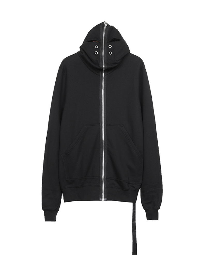 Opium Style Y2K Cut-Out Eye Full Zip Up Hoodie
