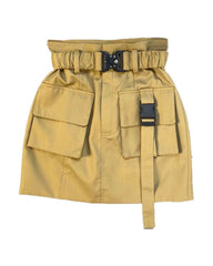 Functional Double Pockets Mini Cargo Skirt