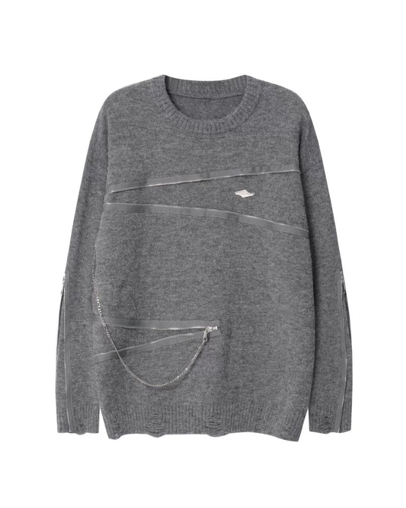 Double Zipper Oversize Lover Sweater