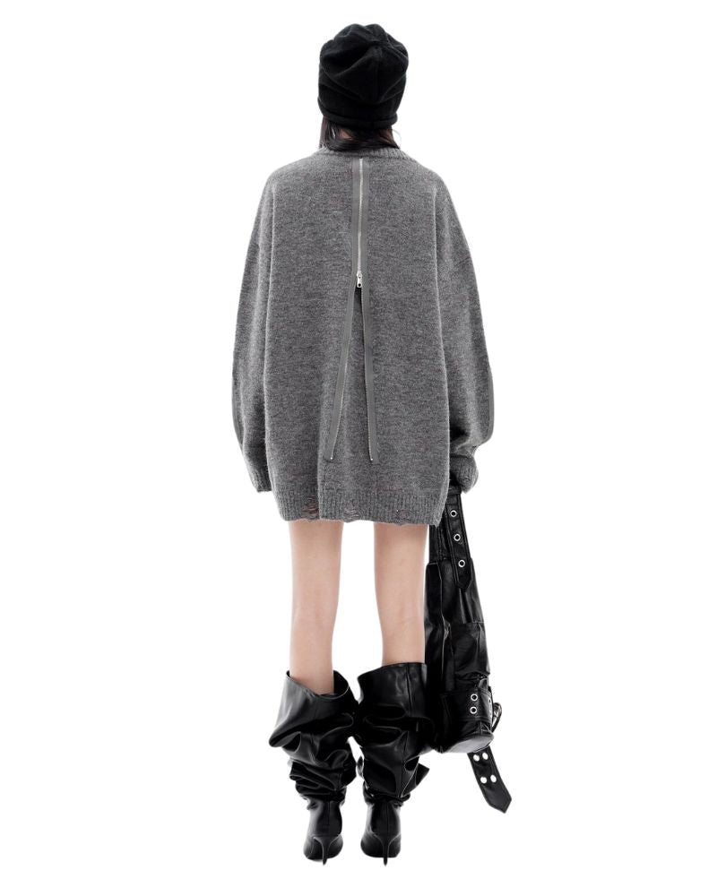 Double Zipper Oversize Lover Sweater
