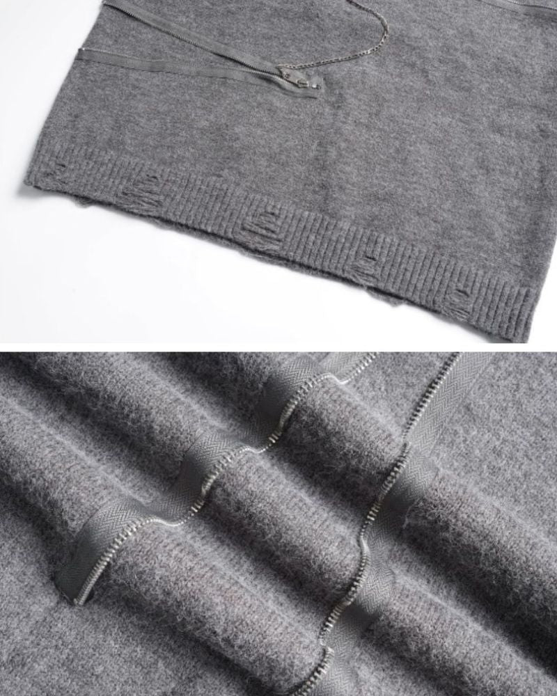 Double Zipper Oversize Lover Sweater