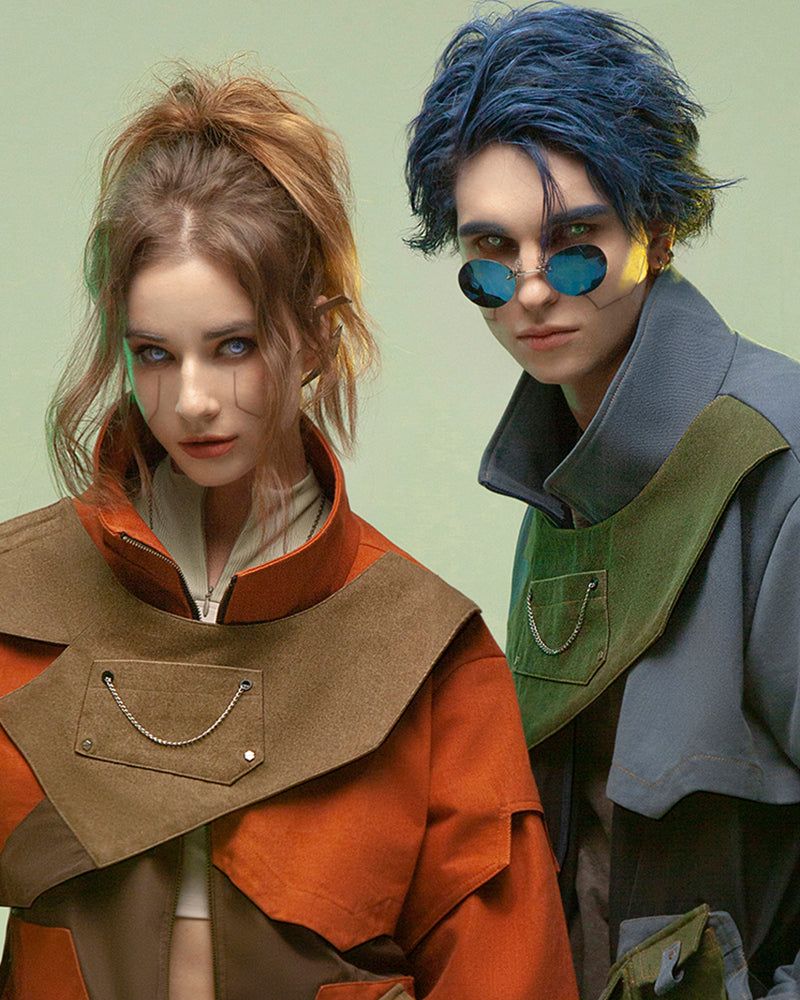 Cyberpunk Outfits Far-Off Vanguard Multi-Pocket Jacket