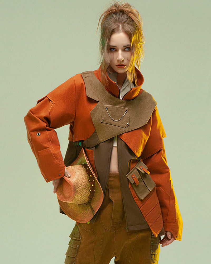 Cyberpunk Outfits Far-Off Vanguard Multi-Pocket Jacket
